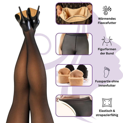 Siluetta Fleece-Strumpfhose „Footless“ (ohne Füsse) M/L